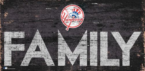 New York Yankees Sign Wood 12x6 Family Design