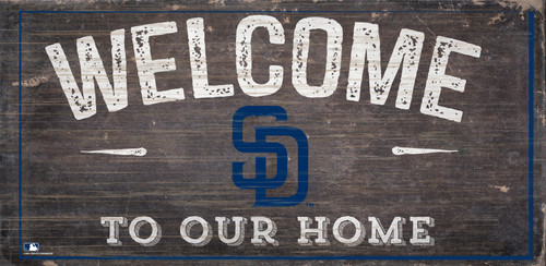 San Diego Padres Sign Wood 6x12 Welcome To Our Home Design
