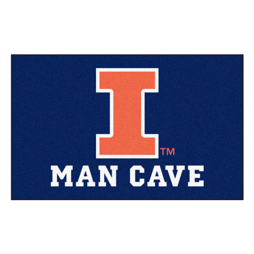 University of Illinois - Illinois Illini Man Cave UltiMat Block I Primary Logo Blue