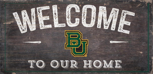 Baylor Bears Sign Wood 6x12 Welcome To Our Home Design