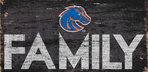 Boise State Broncos Sign Wood 12x6 Family Design