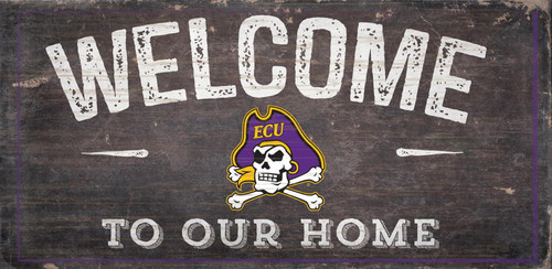 East Carolina Pirates Sign Wood 6x12 Welcome To Our Home Design