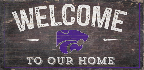 Kansas State Wildcats Sign Wood 6x12 Welcome To Our Home Design
