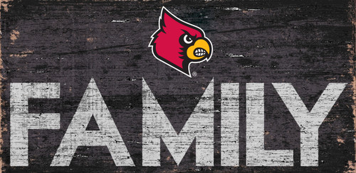 Louisville Cardinals Sign Wood 12x6 Family Design