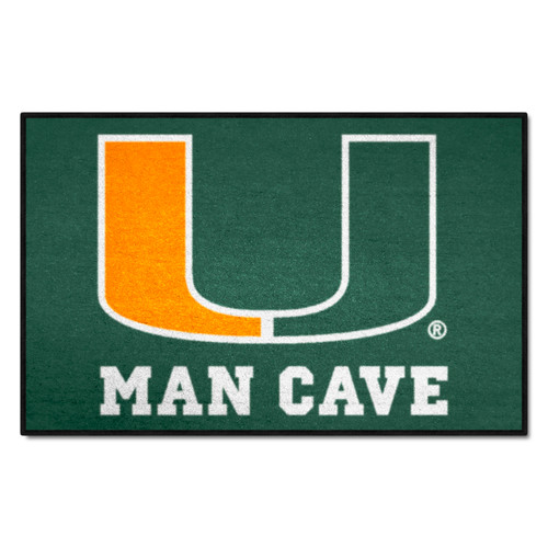 University of Miami - Miami Hurricanes Man Cave Starter U Primary Logo Green