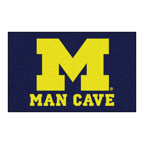 University of Michigan - Michigan Wolverines Man Cave UltiMat M Primary Logo Blue