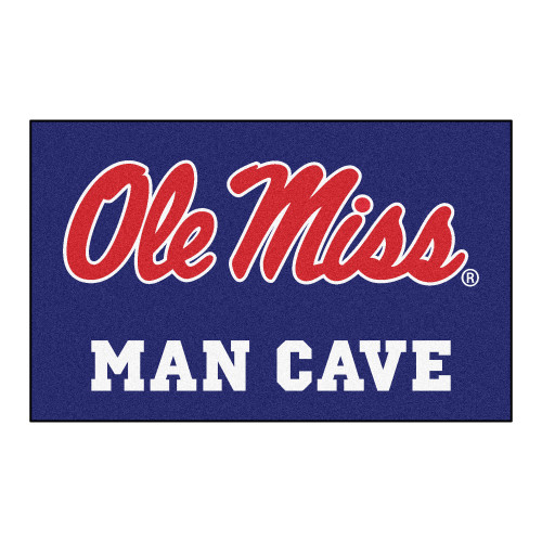University of Mississippi - Ole Miss Rebels Man Cave UltiMat "Ole Miss" Script Logo Navy