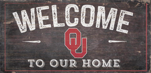 Oklahoma Sooners Sign Wood 6x12 Welcome To Our Home Design