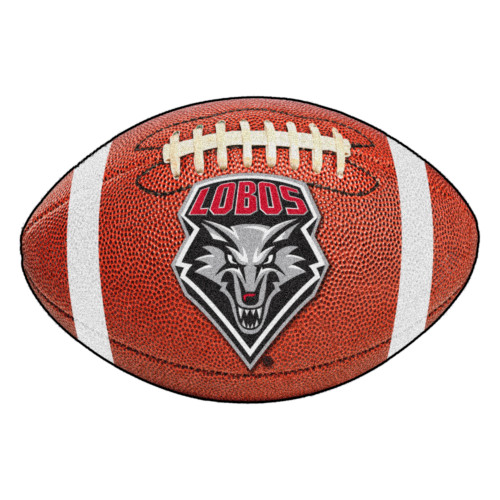 University of New Mexico - New Mexico Lobos Football Mat "Wolf Head & LOBOS" Logo Brown