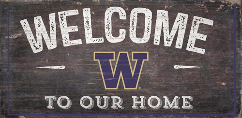 Washington Huskies Sign Wood 6x12 Welcome To Our Home Design