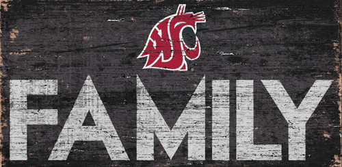 Washington State Cougars Sign Wood 12x6 Family Design