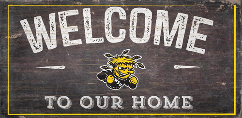 Wichita State Shockers Sign Wood 6x12 Welcome To Our Home Design