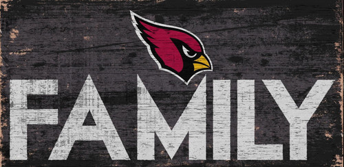 Arizona Cardinals Sign Wood 12x6 Family Design