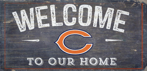 Chicago Bears Sign Wood 6x12 Welcome To Our Home Design