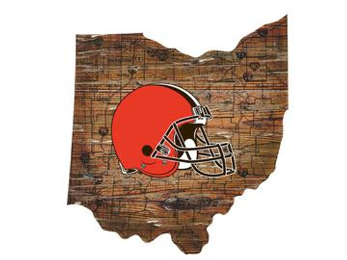 Cleveland Browns Wood Sign - State Wall Art