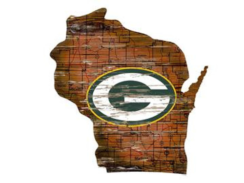Green Bay Packers Wood Sign - State Wall Art
