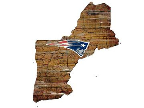 New England Patriots Wood Sign - State Wall Art