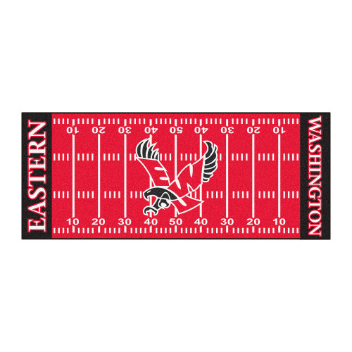 Eastern Washington University - Eastern Washington Eagles Football Field Runner "EWU Eagle"Logo & Wordmark Green