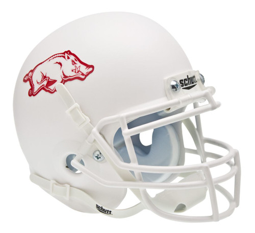 Arkansas Razorbacks Schutt Mini Helmet - Alternate Helmet #1, White