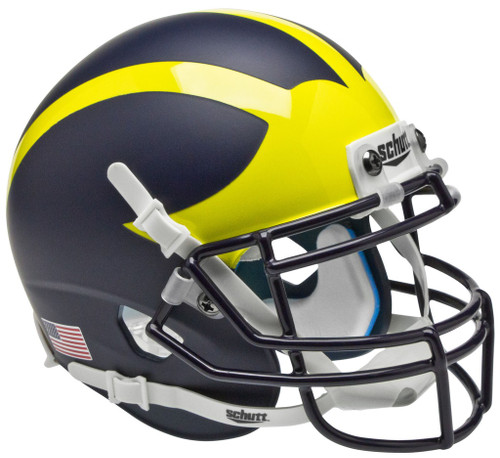 Michigan Wolverines Schutt Mini Helmet - Matte Finish