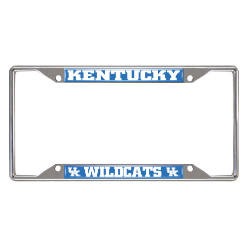 University of Kentucky - Kentucky Wildcats License Plate Frame UK Primary Logo and Wordmark Chrome