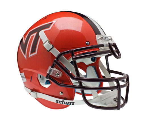 Virginia Tech Hokies Schutt XP Authentic Full Size Helmet - Orange Alternate 4