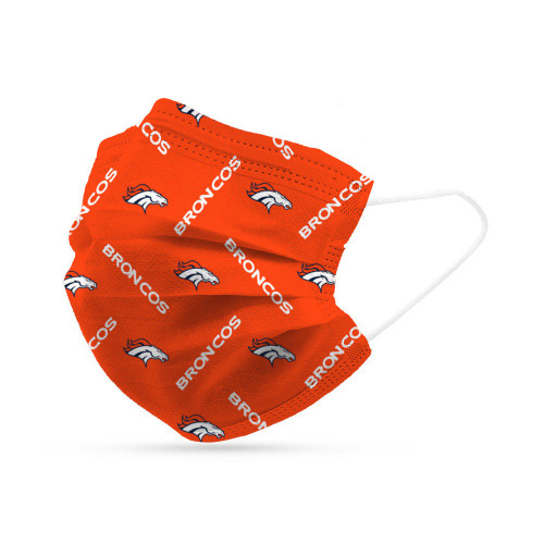 Denver Broncos Face Mask Disposable 6 Pack