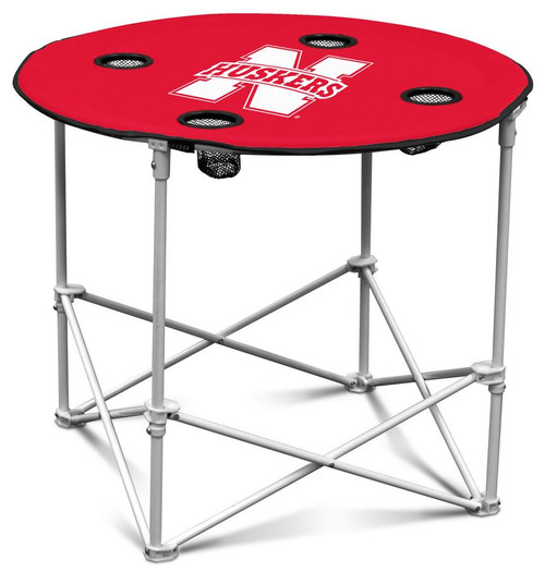 Nebraska Cornhuskers Round Tailgate Table