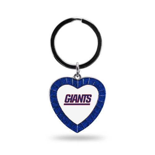 New York Giants - NY Royal Rhinestone Heart Keychain