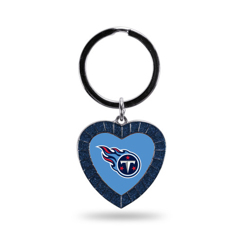 Tennessee Titans Navy Rhinestone Heart Keychain