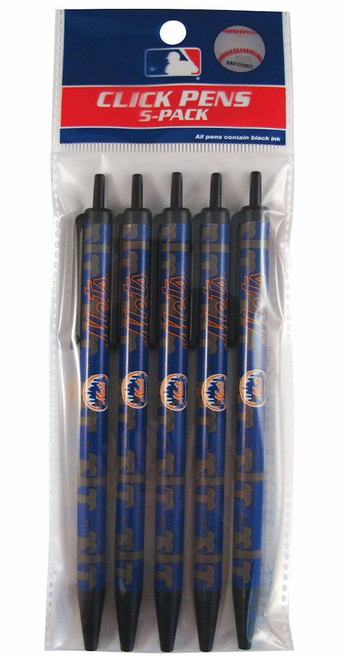New York Mets Pens Click Style 5 Pack