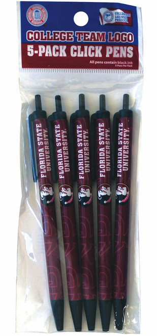 Florida State Seminoles Click Pens 5 Pack