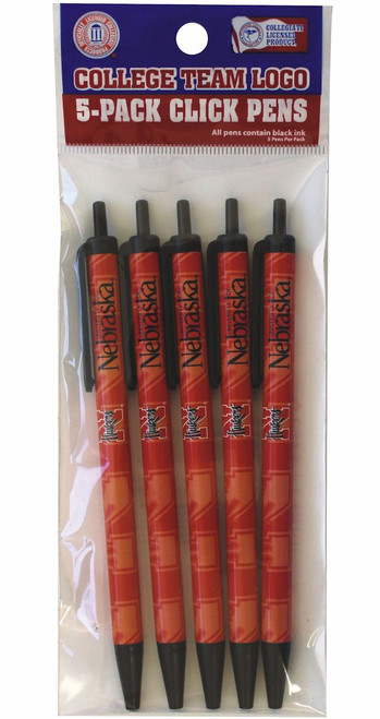 Nebraska Cornhuskers Click Pens 5 Pack