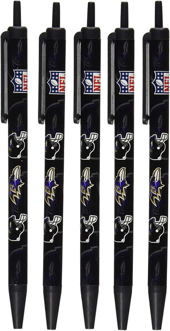 Baltimore Ravens Click Pens 5 Pack