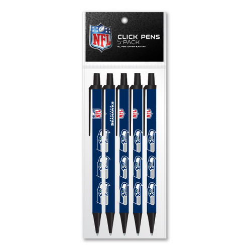 Seattle Seahawks Pens Click Style 5 Pack Alternate