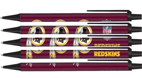 Washington Redskins Pens Click Style 5 Pack