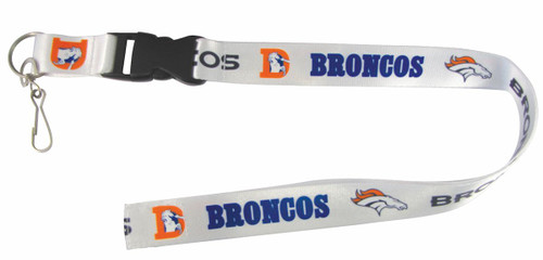 Denver Broncos Lanyard - Breakaway with Key Ring - Retro Style