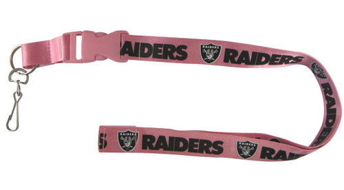 Las Vegas Raiders Lanyard Breakaway with Key Ring Style Pink Design