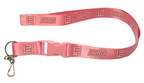 New York Giants Lanyard - Breakaway with Key Ring - Pink