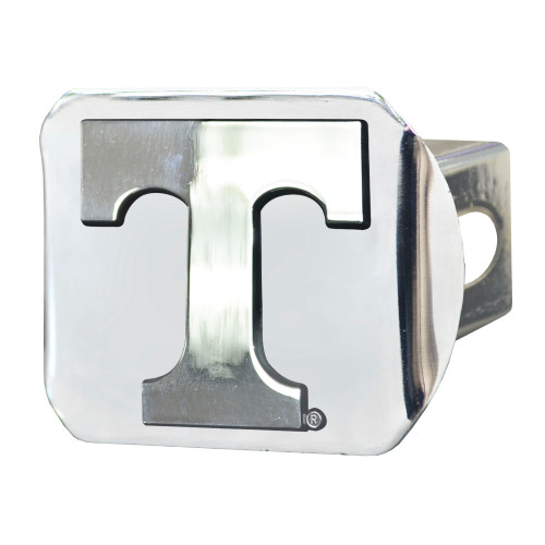 University of Tennessee - Tennessee Volunteers Hitch Cover - Chrome Power T Primary Logo Chrome