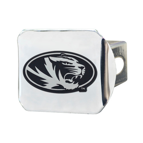 University of Missouri - Missouri Tigers Hitch Cover - Chrome Tiger Head Primary Logo Chrome