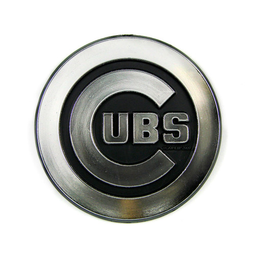 Chicago Cubs Molded Chrome Emblem "Circular Cubs" Primary Logo