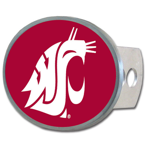Washington St. Cougars Oval Metal Hitch Cover Class II and III