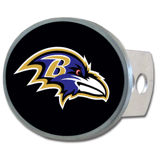 Baltimore Ravens Oval Metal Hitch Cover Class II and III
