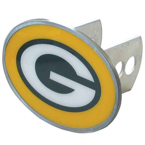 Green Bay Packers Oval Metal Hitch Cover Class II and III