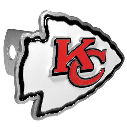 Kansas City Chiefs Large Hitch Cover Class II and Class III Metal Plugs