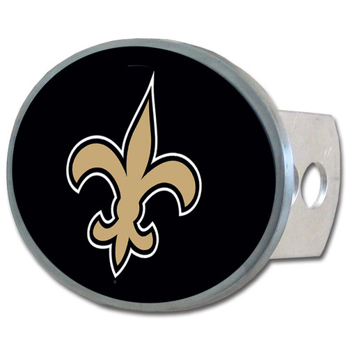 New Orleans Saints Oval Metal Hitch Cover Class II and III