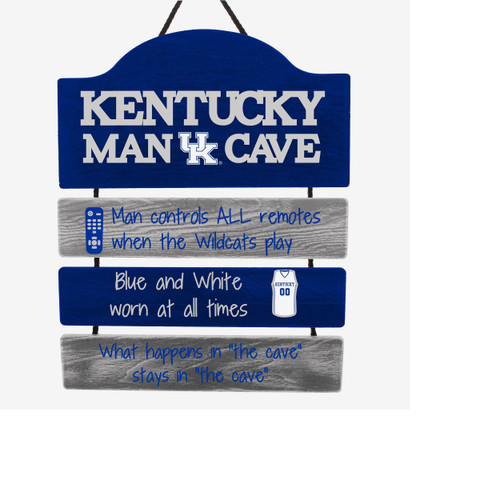 Kentucky Wildcats Man Cave Design Wood Sign
