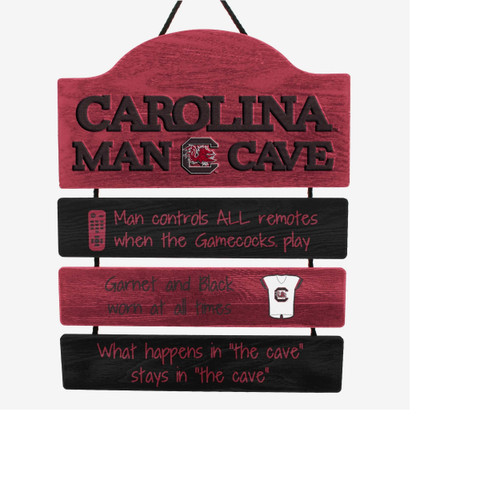 South Carolina Gamecocks Man Cave Design Wood Sign