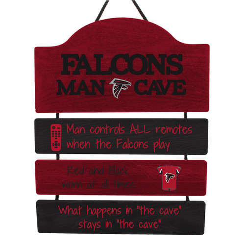 Atlanta Falcons Man Cave Design Wood Sign